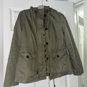 Olive Green lightweight utility-style jacket
